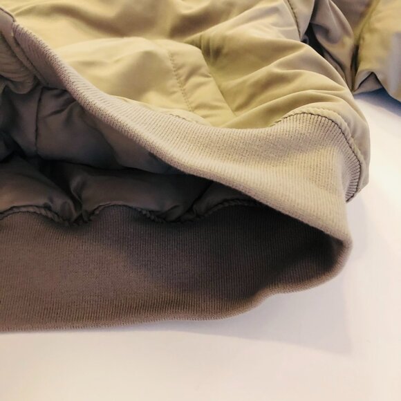 Forever 21 Ruched Bomber Jacket Zip Up Size S Light Olive 2 Pockets Short Length - Picture 9 of 14